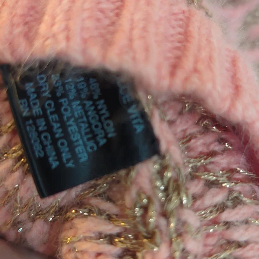 DOLCE VITA CORAL & METALLIC GOLD SWEATER - Picture 9 of 9